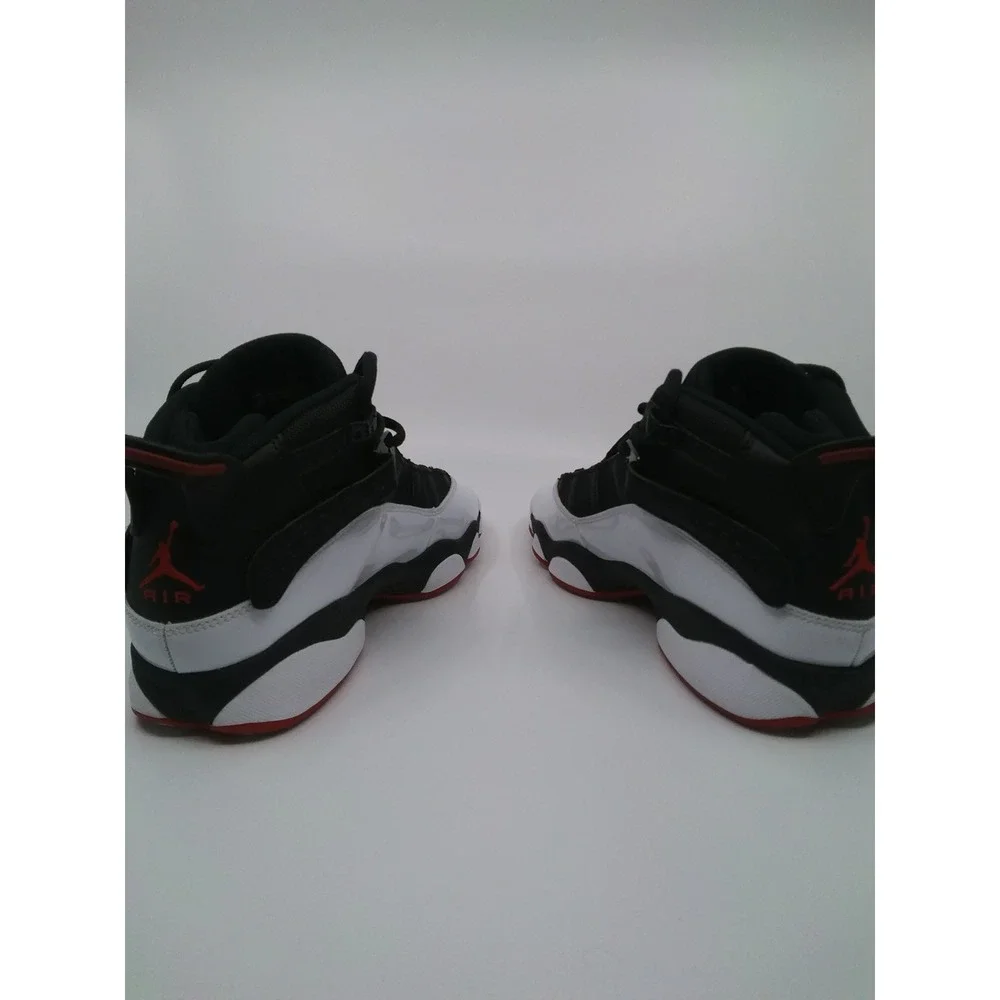 Jordan 6 Rings GS Black White Gym Red Sneakers 323419-067 Kids Size 6Y